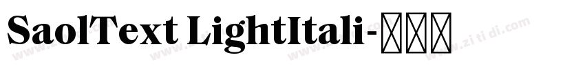 SaolText LightItali字体转换